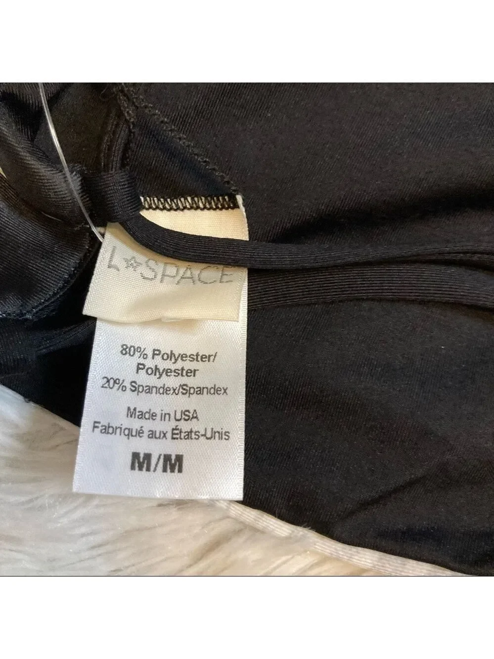 L*space Nikki Reversible Swim Top in Pal Shadows and Black Lace Up Front